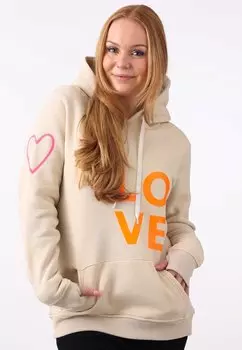 Толстовка LOVE - Hoodie Zwillingsherz, бежевый