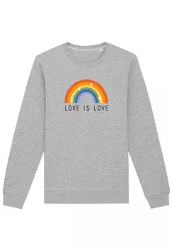 Толстовка LOVE IS LOVE Watapparel, цвет heather grey