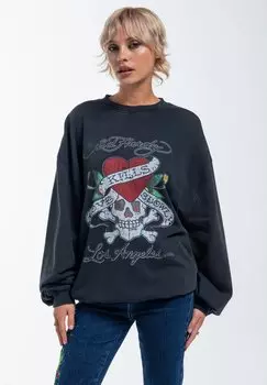 Толстовка LOVE KILLS SOWLY RELAXED Ed Hardy, черный