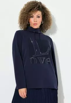 Толстовка LOVE RHINESTONE GRAPHIC Ulla Popken, темно-синий