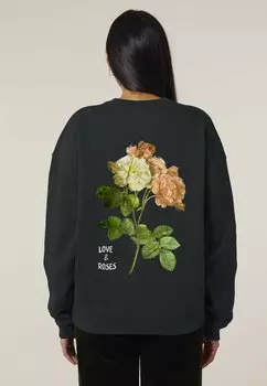 Толстовка LOVE ROSES UNISEX Mira Paris, металлик черный