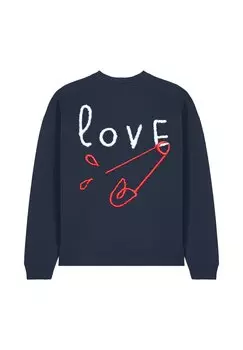 Толстовка LOVEBROD BACK PRINT UNISEX HEAVYWEIGHT Mira Paris, темно-синий