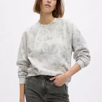 Толстовка loveshackfancy с рукавами реглан Gap, белый