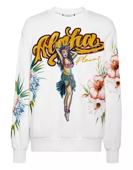 Толстовка LS Гавайи Philipp Plein, белый