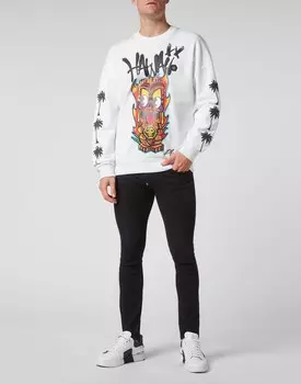 Толстовка LS Гавайи Philipp Plein, белый