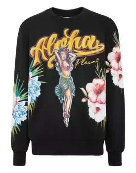 Толстовка LS Гавайи Philipp Plein, черный