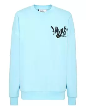 Толстовка LS Гавайи Philipp Plein, цвет Light Blue