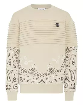 Толстовка LS Пейсли Бандана Philipp Plein, бежевый