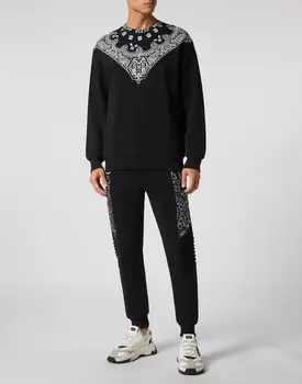 Толстовка LS Пейсли Бандана Philipp Plein, черный