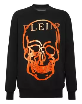 Толстовка LS Skull and Plein Philipp Plein, цвет Black / Orange