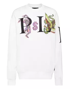 Толстовка LS Тату Philipp Plein, белый