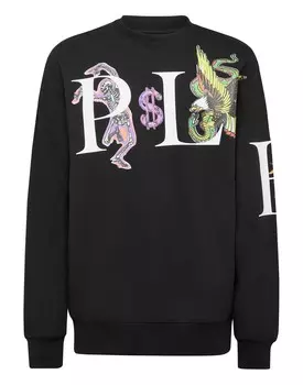 Толстовка LS Тату Philipp Plein, черный