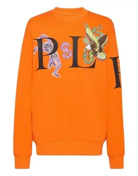 Толстовка LS Тату Philipp Plein, оранжевый
