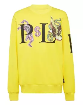 Толстовка LS Тату Philipp Plein, желтый