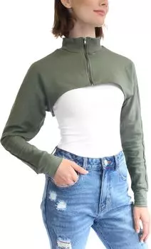 Толстовка Madden Girl Zip Front Shrug w/ Tank Twofer, цвет Four Leaf Clover