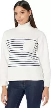 Толстовка Madewell Lincoln Mock Neck Sweatshirt in Stripe, цвет Lighthouse