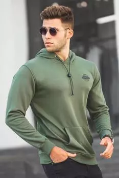 Толстовка мужская Madmext с регулируемым капюшоном, хаки