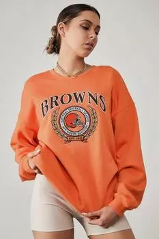 Свитшот Madmext оверсайз с принтом, оранжевый