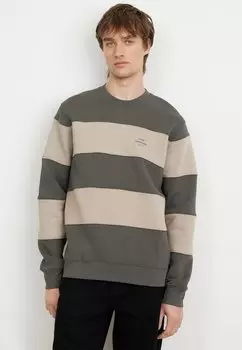 Толстовка Mads Nrgaard STANDARD CREW PANEL LOGO, белуга/сенека рок