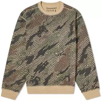Толстовка Maharishi Organic Camo Crew Sweatshirt, цвет Woodland