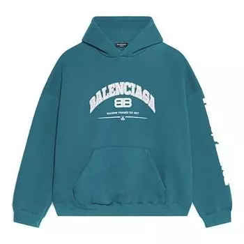 Толстовка maison hoodie wide fit 'indigo' Balenciaga, индиго