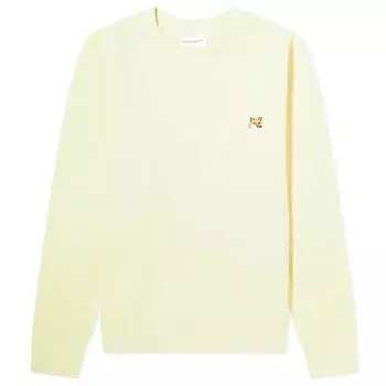 Толстовка Maison Kitsune Fox Head Patch Crew, желтый
