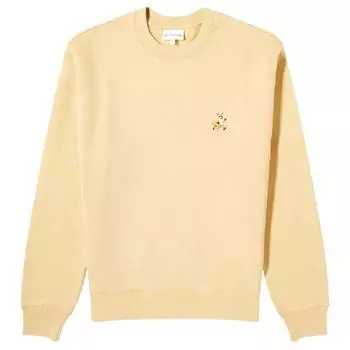 Толстовка Maison Kitsune Speedy Fox Patch Crew, желтый