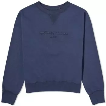 Толстовка Maison Margiela Tonal Logo Sweater, синий
