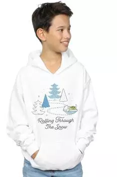 Толстовка «Мандалорец, катящаяся сквозь снег» Star Wars, белый