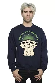 Толстовка Мандалорец «Маленький, но могучий Грогу» Star Wars, темно-синий