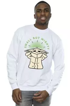 Толстовка Мандалорец «Маленький, но могучий Грогу» Star Wars, белый