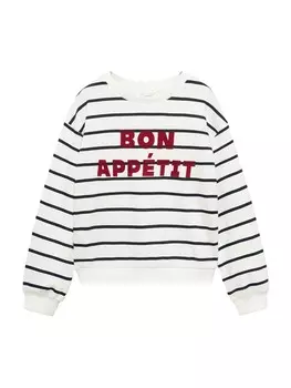 Толстовка MANGO KIDS APPETIT, белый