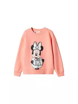 Толстовка MANGO KIDS Heart, коралл