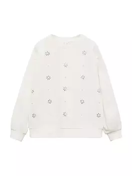 Толстовка MANGO KIDS PEARLS, белый