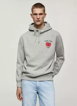 Толстовка Mango, светло-серый