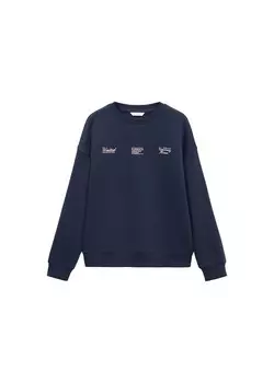 Толстовка Mango Teen UNITED, темно-синий