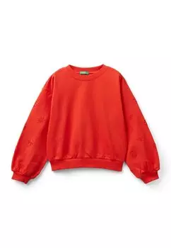 Толстовка MANICHE AMPIE REGULAR FIT United Colors of Benetton, красный