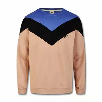 Толстовка MANITOBER Cut & Sew, синий/черный/бежевый