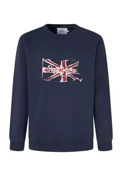Толстовка, манжеты в рубчик, хлопок, мужская Pepe Jeans, цвет Dulwich Blue