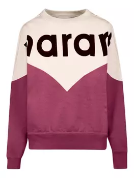 Толстовка MARANT TOILE в стиле колор-блок с логотипом, фиолетовый