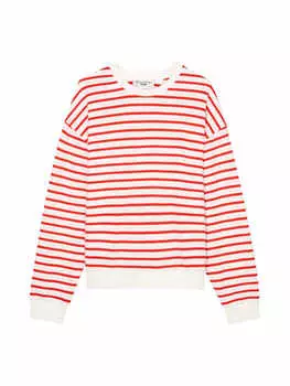Толстовка Marc O'Polo DENIM Streifen-Sweatshirt oversize, цвет Medium Red