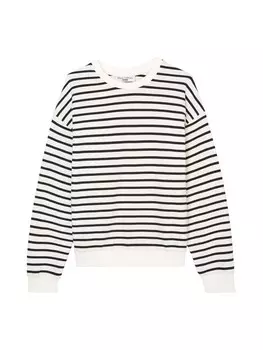 Толстовка Marc O'Polo DENIM Streifen-Sweatshirt oversize, темно-синий