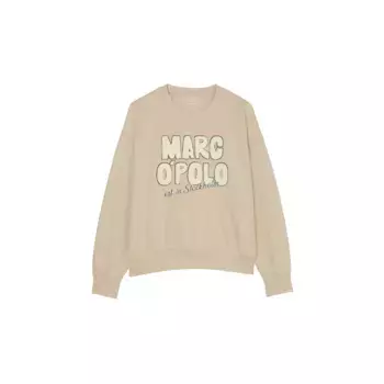 Толстовка Marc O'Polo «с логотипом из махровой ткани», бежевый
