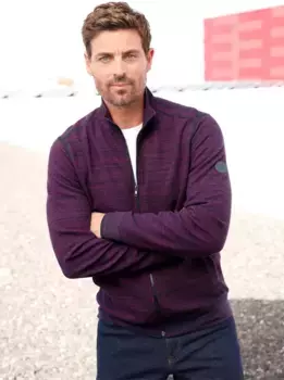 Толстовка Marco Donati, цвет Dunkelrot-Dunkelblau-Meliert