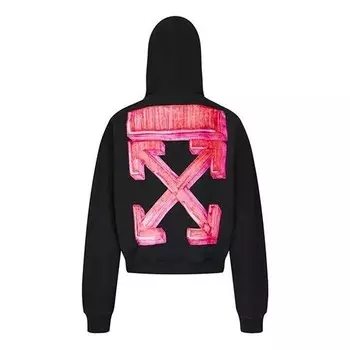 Толстовка marker over hoodie 'black' Off-White, черный
