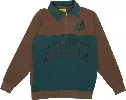 Толстовка Market Half Zip Rugby Sweatshirt 'Milk Chocolate', коричневый