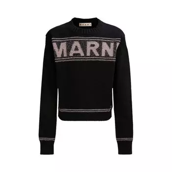 Толстовка Marni Fisherman Logo Knit Sweatshirt Black, черный