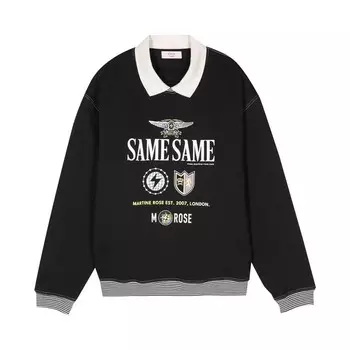 Толстовка Martine Rose Polo Crewneck, черный