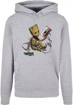 Толстовка Marvel Guardians Of The Galaxy Groot Tape ABSOLUTE CULT, цвет heather grey