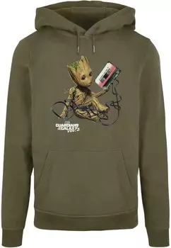 Толстовка MARVEL GUARDIANS OF THE GALAXY GROOT TAPE ABSOLUTE CULT, оливковый